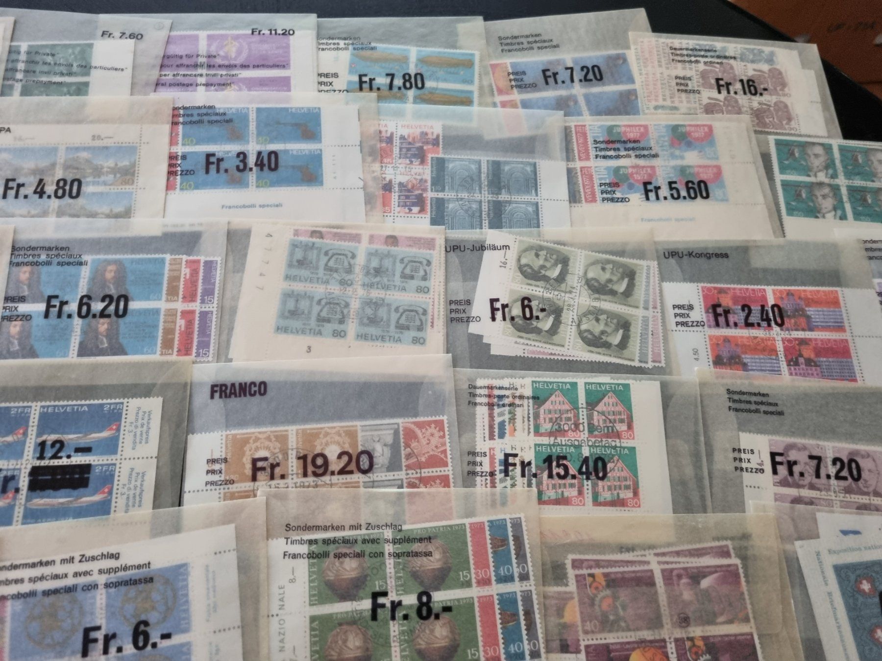 Alle Briefmarken: Posten mit CH Viererblocks - alles Top Aboware – Gebraucht aus Gümligen von Geniusbuy 8