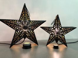 Metallstern Leuchte / Weihnachts Dekoration