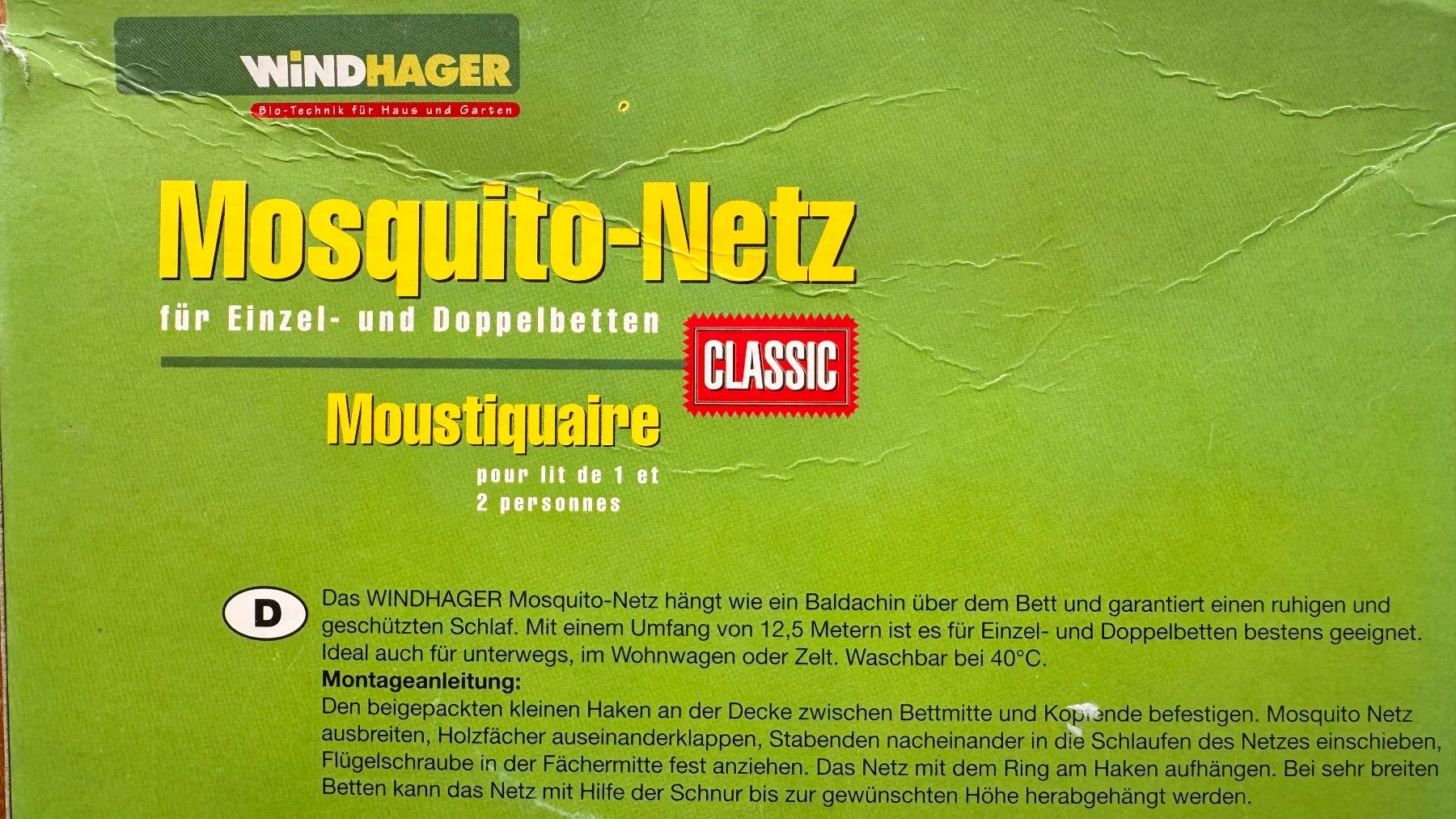 Windhager Tende: Moskitonetz für Einzel- oder Doppelbett (ungeöffnet) – Nuovo e nell'imballaggio originale da Baar venduto da 001loulou 3