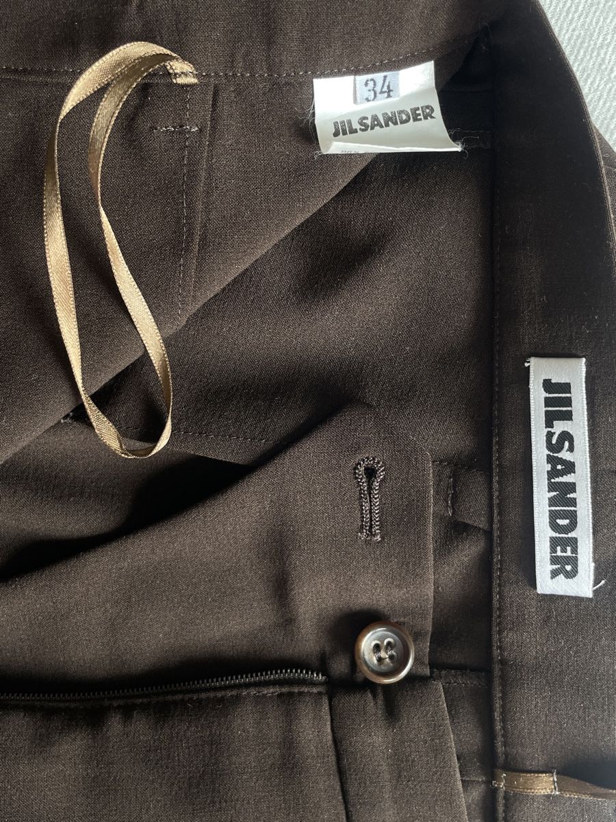 Jil Sander Pantaloni: Zeitlose Jil Sander Hose Braun 34 – Usato da Zürich venduto da befe2000