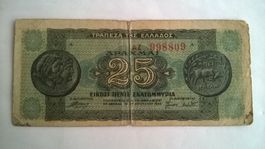Billet banque Grece 25 Millions Drachme 10/08/1944 BE
