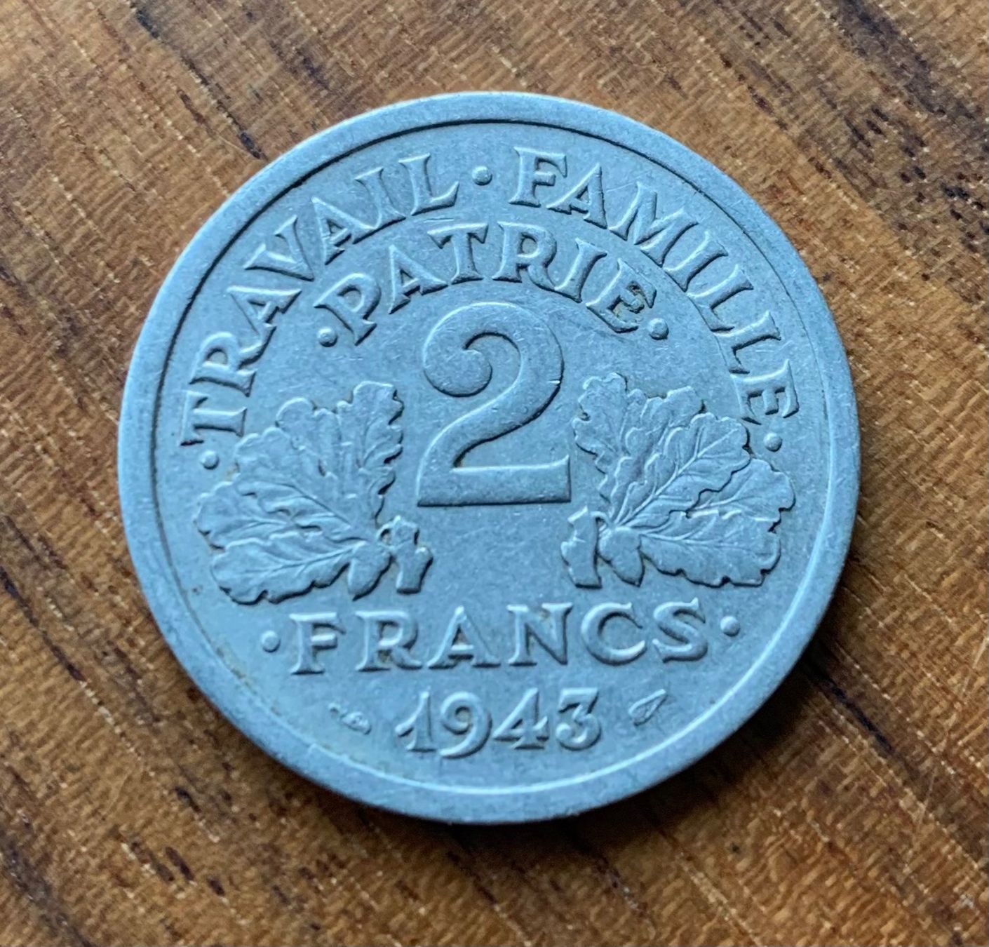 Tutti le monete: Frankreich 2 Francs 1943 – Usato da Opfikon venduto da BananaGio01