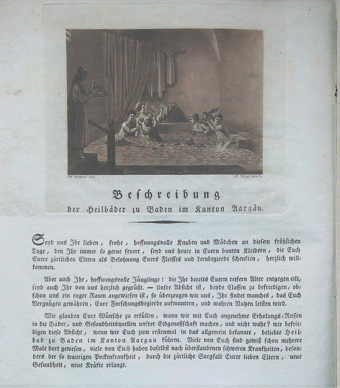 Stiche: Baden Neujahrsblatt 1808 mit Ansicht – Gebraucht aus Rafz von Helvet32 1