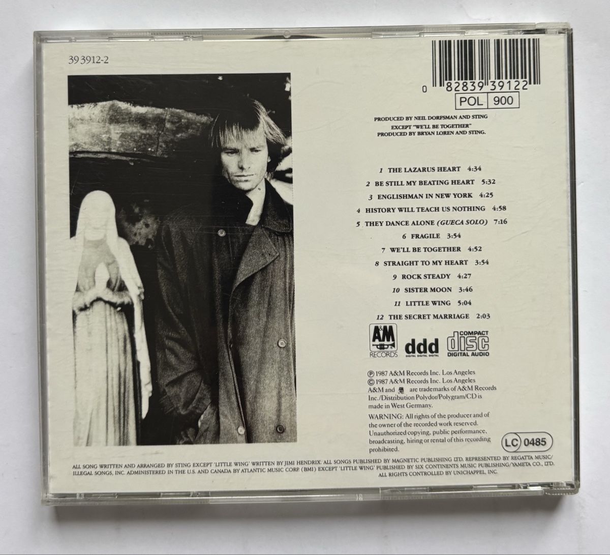 CD: Sting - Nothing Like The Sun - CD NM/VG+ – Usato da Neuchâtel venduto da Deivid2 3
