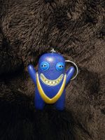 Schlüsselanhänger Fuggler blau mit Goldakzent neu