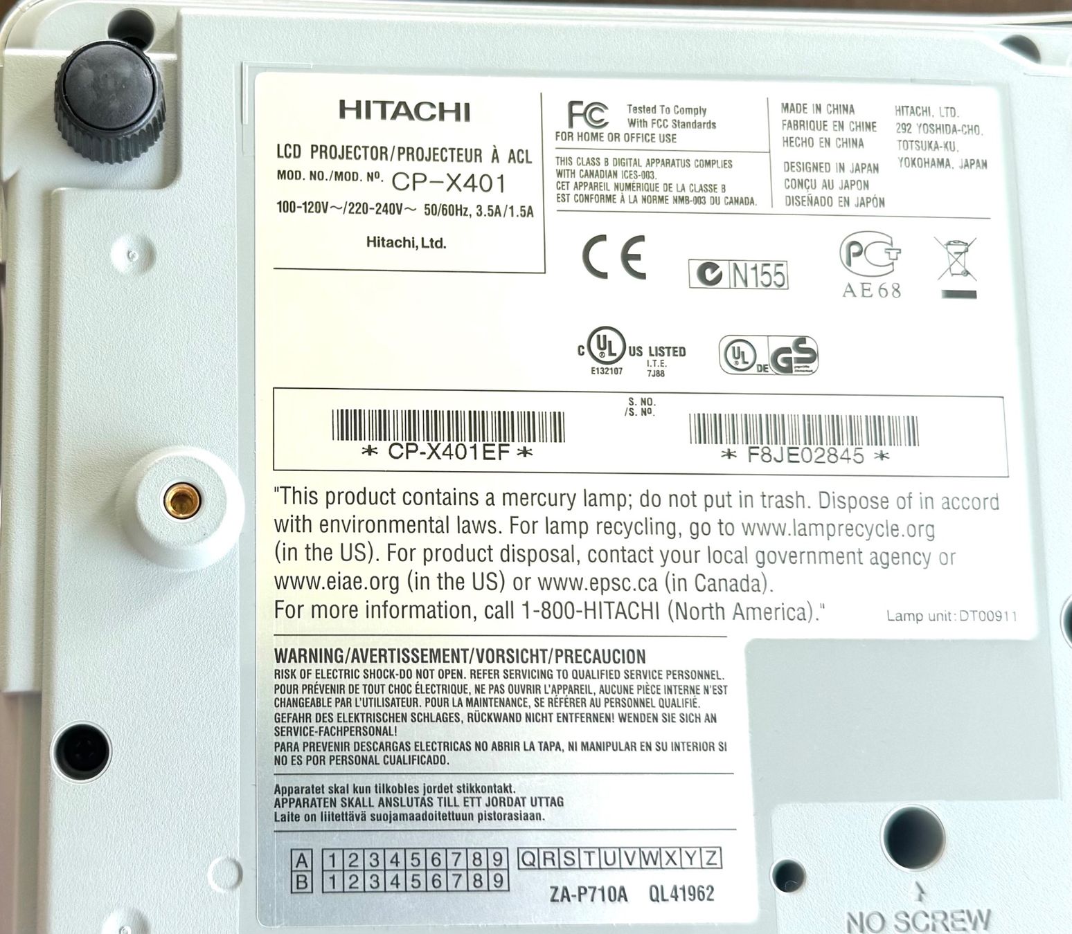 Hitachi Videoprojektoren: Hitachi Projektor CP-X401 – Gebraucht aus Unterägeri von Abac13 4