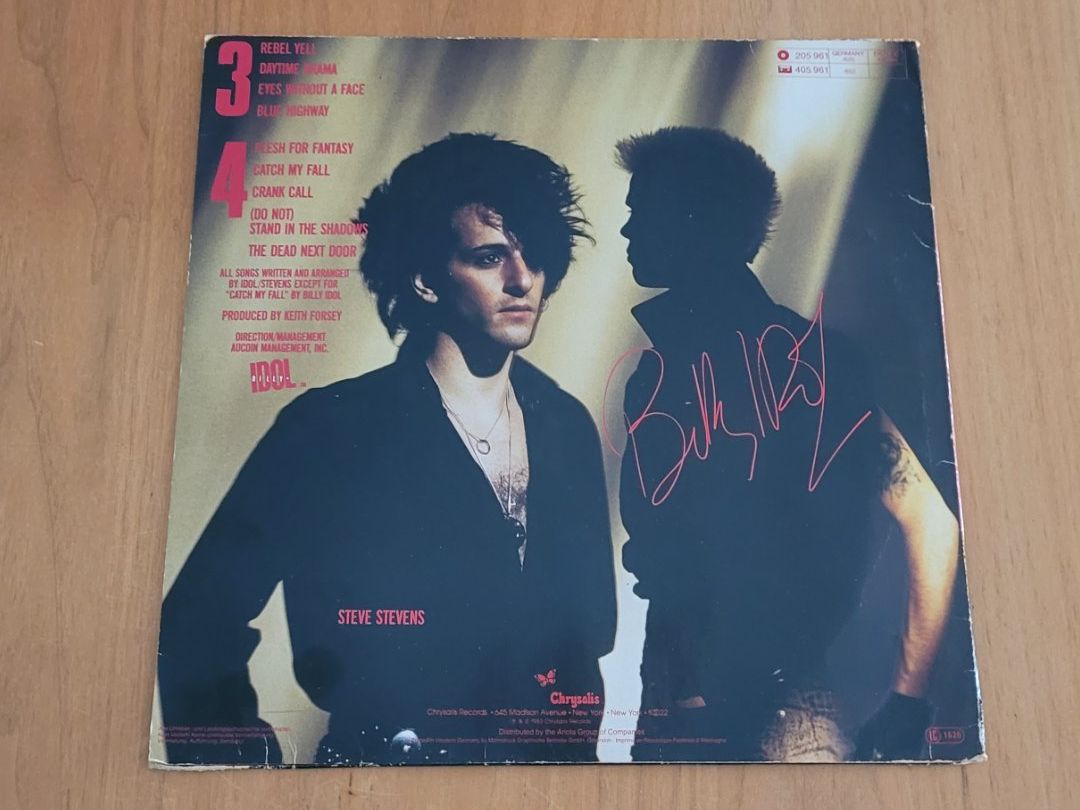 Schallplatten: LP  Billy Idol – Gebraucht aus Martigny von MZ-67 1