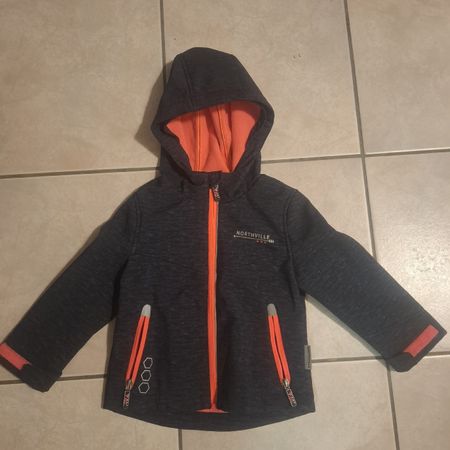 Softshelljacke Northville, Gr. 92, Top Zustand, Orange/Grau