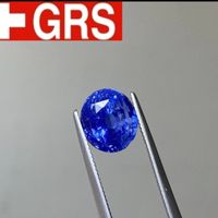 5.09 cts Cornflower Blue SAPPHIRE SAPHIR no heat / GRS Zert.