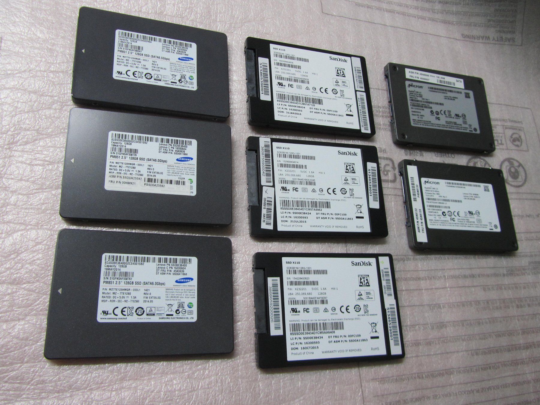 Dischi rigidi: 8× 128GB SSD – Usato da moosseedorf venduto da RTN10