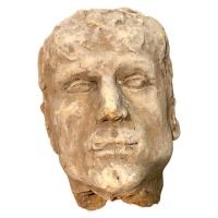 Face of a man portrait terracotta sculpture 1945
