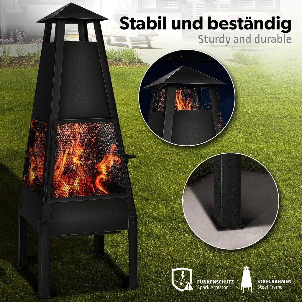 Griglie: Feuerstelle Gartenofen mit Abdeckung BBQ Grillrost – Nuovo e nell'imballaggio originale da Winterthur venduto da aredo 2
