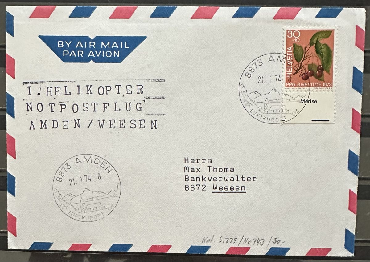 Tous les timbres: Helikopter Notpostflug – D'occasion à Duebendorf par Fczfanrobi