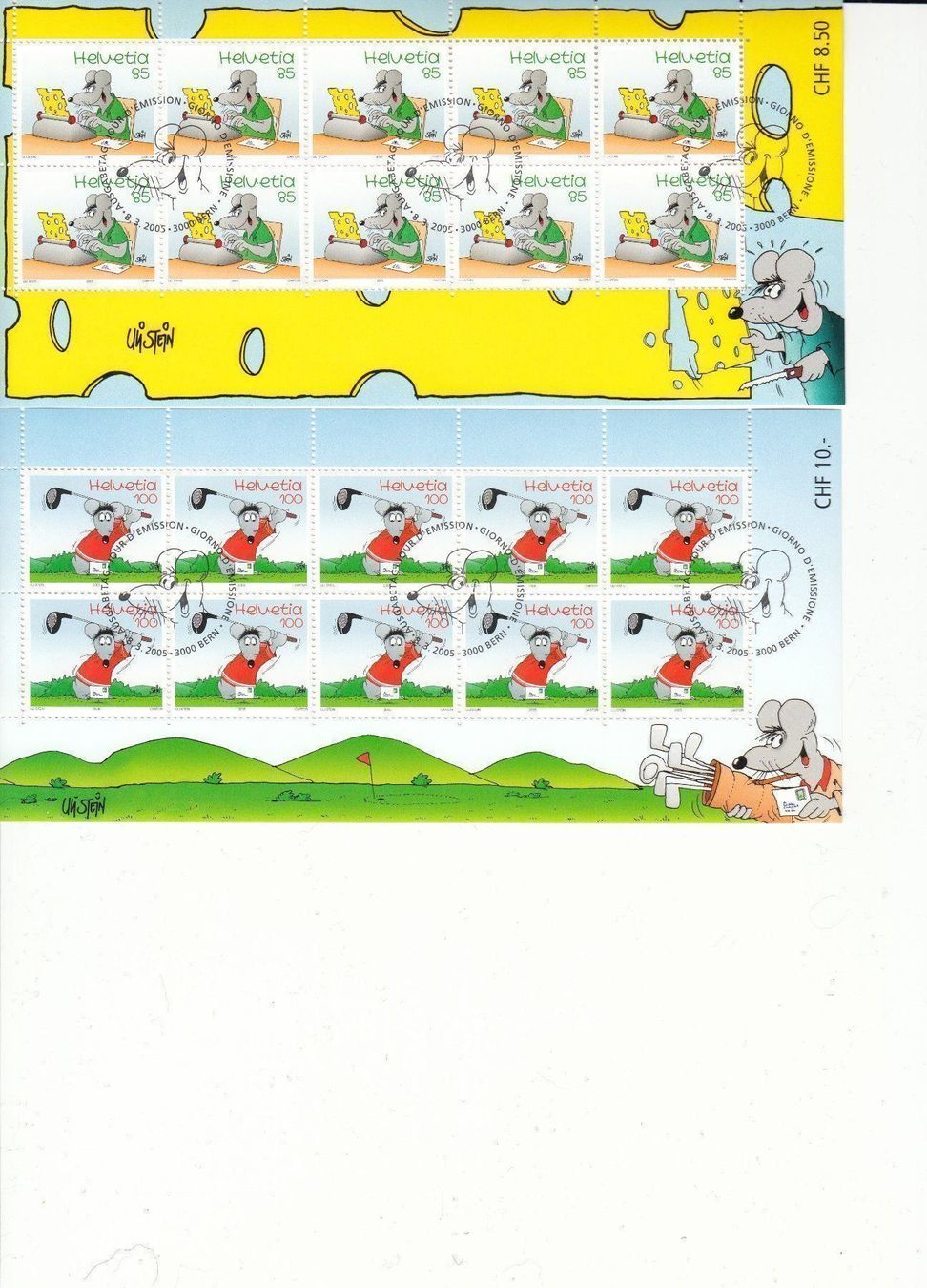 Tutti i francobolli: SBK 1158 - 1159 Kleinbogen mit ET – Usato da Bürglen TG venduto da StampGraf