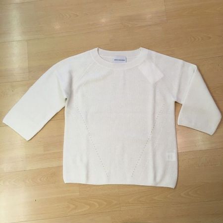 Herzensangelegenheit 3/4 Arm Pullover weiss m Cashmere Gr 36