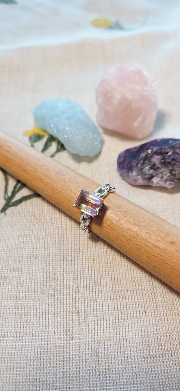 Anelli: NEW - S925 Ametrine Ring (Adjustable) – Nuovo (secondo la descrizione) da Zürich venduto da cin_wcf6 5