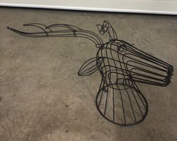 Deko Hirsch aus Metall – modern schwarz