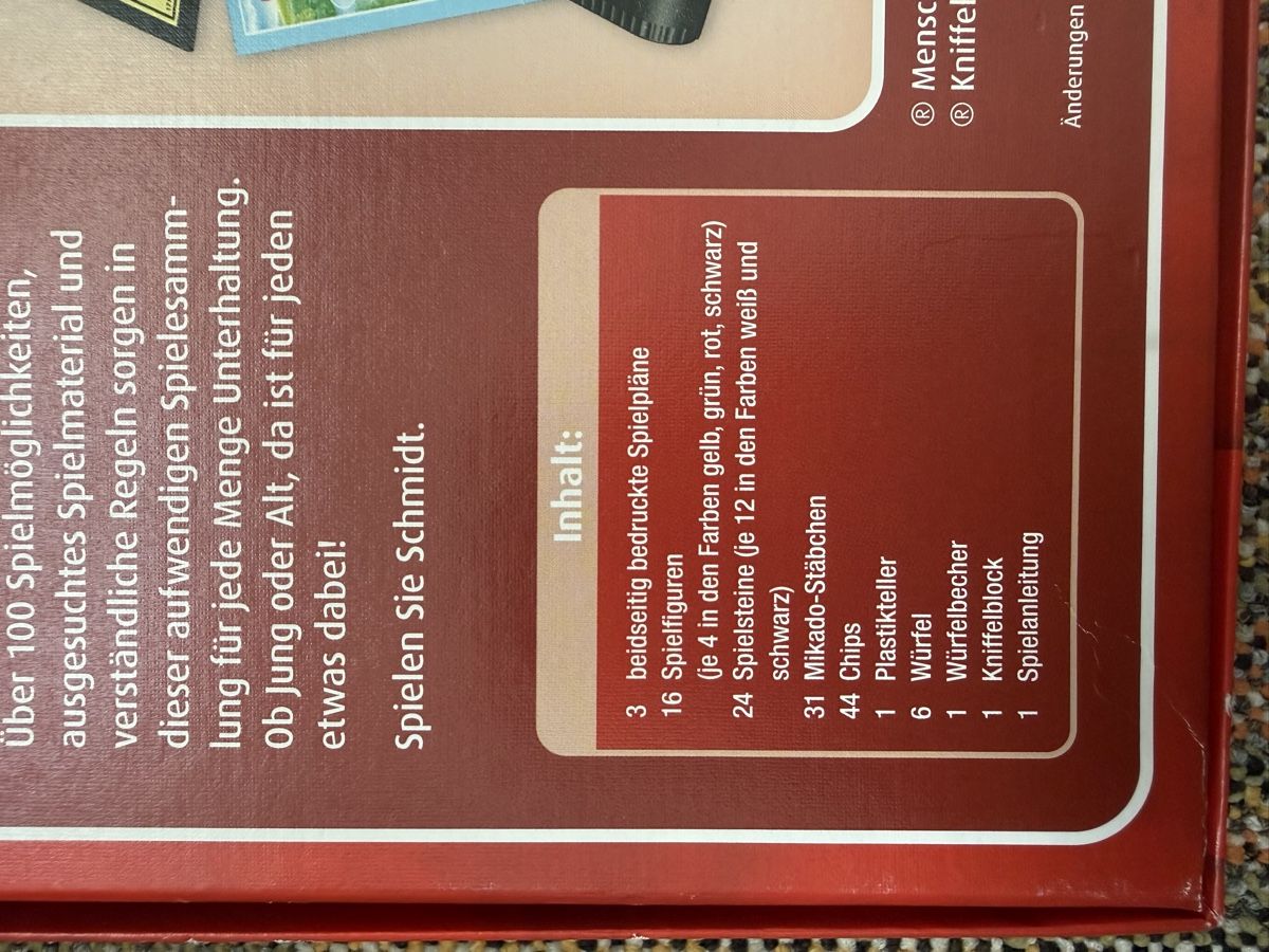 Giochi: Schmidt Spiele Sammlung - 100 Spielmoeglichkeiten – Nuovo (secondo la descrizione) da Forch venduto da m_d_wq2p 4