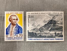 France Antarctique 1976 J.COOK & KERQUELEN-INSEL 111,112 **