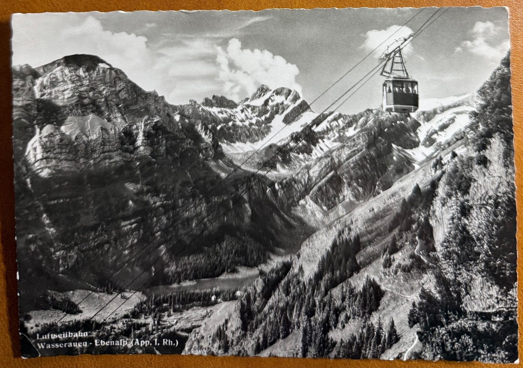Cartoline postali: Wasserauen - Ebenalp - Luftseilbahn 1958 – Usato da Lutry venduto da Ediego