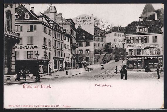 Cartoline postali: Basel, Strassenpartie am Kohlenberg, Res – Usato da Berlin venduto da bartko-reher