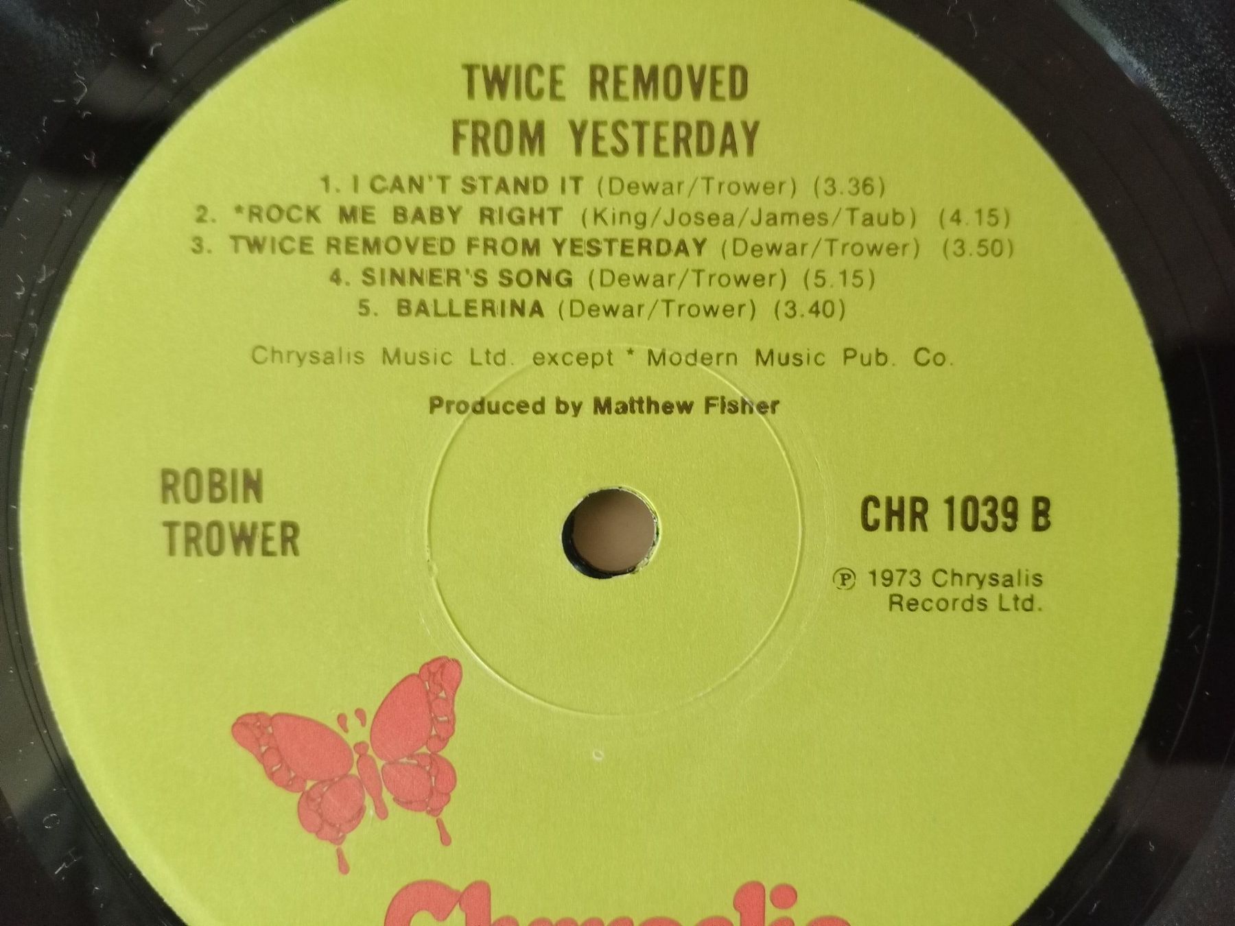 Dischi in vinile: Robin Trower - Twice Removed From Yesterday LP Vinyl – Usato da Waldenburg venduto da STICKER_KING 6