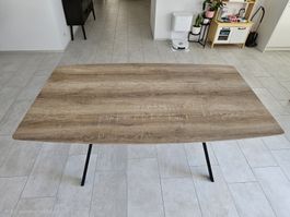 Esstisch Holz mit Metallbeinen guter Zustand