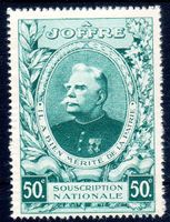 VIGNETTE OBERSTLEUTNANT JOFFRE 1947 ** POSTFRISCH ** - JJ231