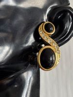 Boucles d'oreilles vintage noires et dorées - Élégantes! ...
