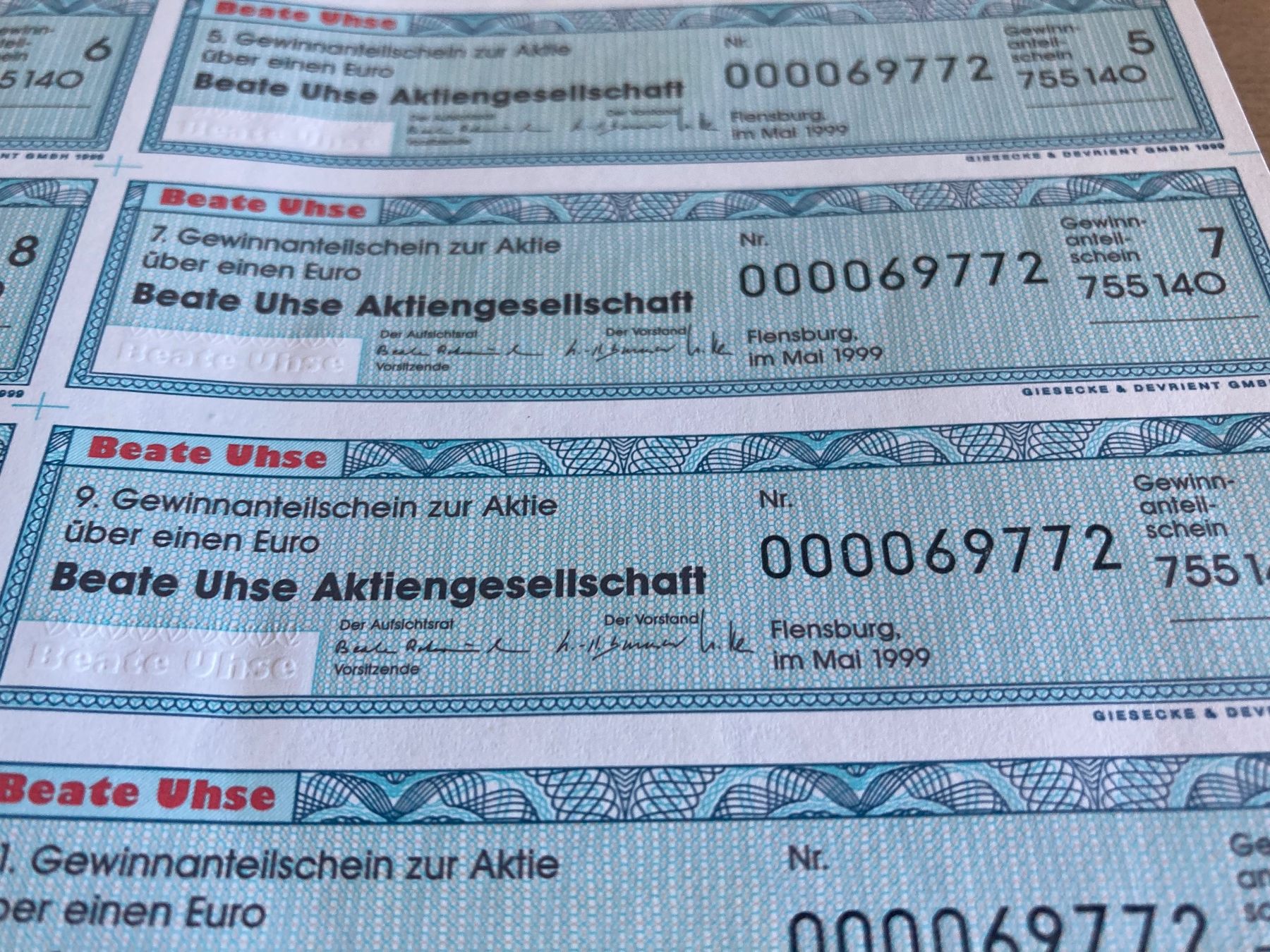 Documents: Sammelaktie Beate Uhse – Neuf (Voir description) à Winterthur par menzipas 4