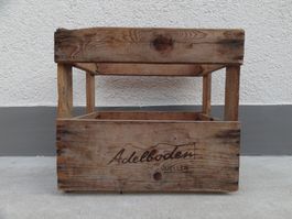 Holzkiste Kiste Getränkekiste Harass MINERALQUELLE ADELBODEN
