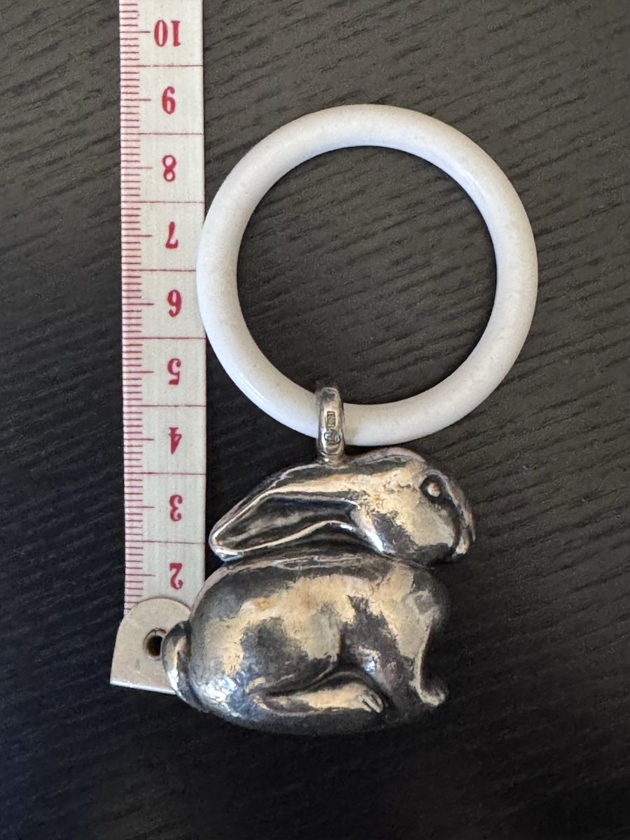 Succhiotti & catenelle porta ciuccio: Jetzler Silber 800 Beissring Hase – Usato da Zürich venduto da 2013tg 5