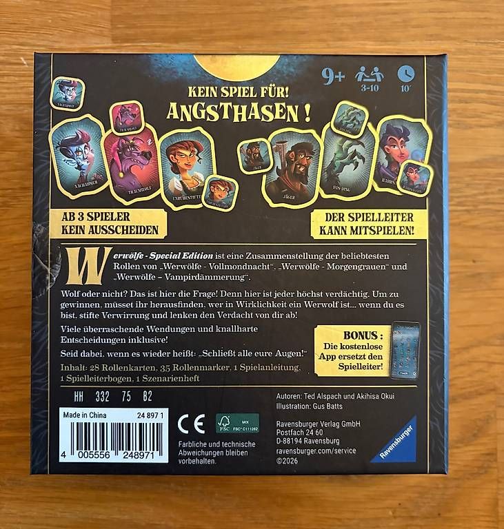 Giochi: Ravensburger Werwölfe Spiel – Nuovo e nell'imballaggio originale da Adligenswil venduto da Johnsepia 1