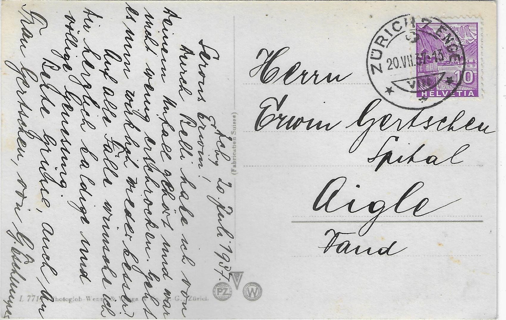 Cartoline postali: Abendstimmung am Zürichsee – Usato da Ettingen venduto da Kartenplanet 1