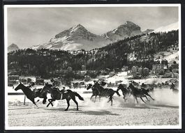 St. Moritz, Pferderennen mit Ortspanoram