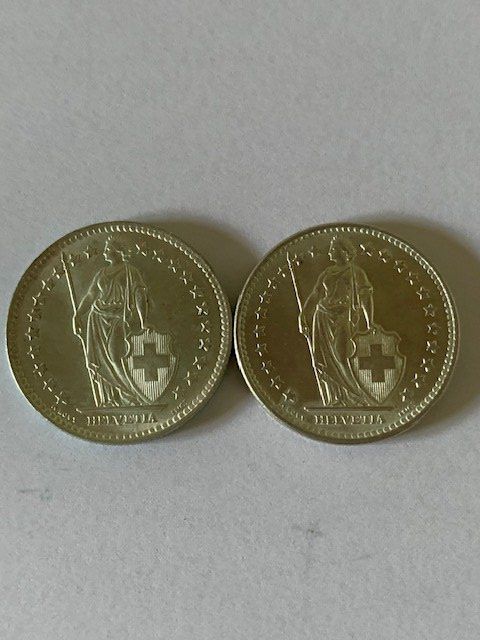 Tutti le monete: 2 x 2 Franken 1964 / 1965 – Usato da Gams venduto da Schaf4