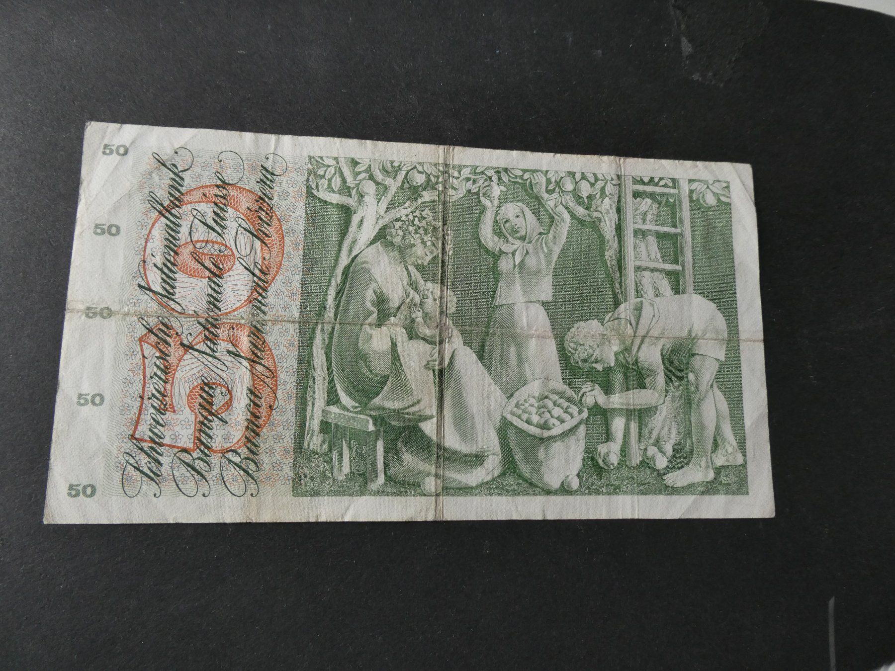 Banconote: Schweiz 1973, 50 Franken – Usato da Hinterforst venduto da Rohusri 1