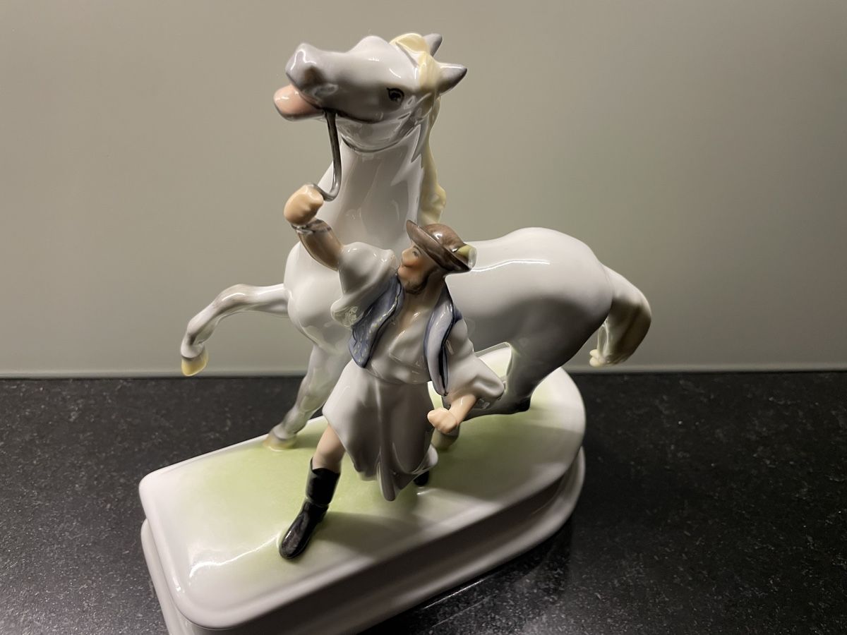 Herend Statuette: Pferd mit Hirte – Usato da Ettingen venduto da 2xja 1