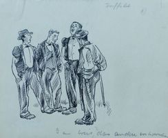 Fritz Traffelet (1897-1954) Illustrator - Original-Zeichnung