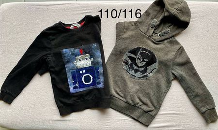 Pullover - Hoodie mit Wendepailletten 110/116