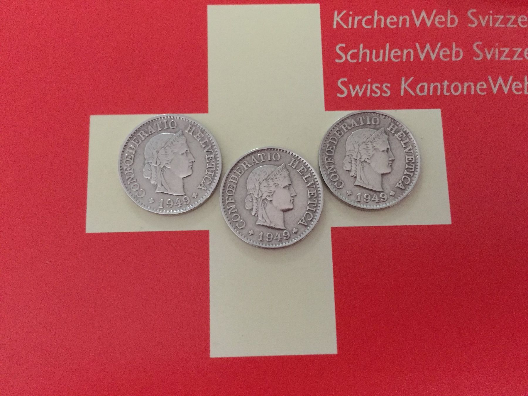 Tutti le monete: 5 Rappen - TRIO 1949 -vz – Usato da Elsau venduto da herbybay 3