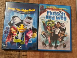 2 DreamWorks DVDs: Grosse Haie + Flutsch und Weg!