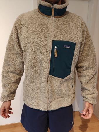Patagonia Fleece Jacke beige grün Herren XL