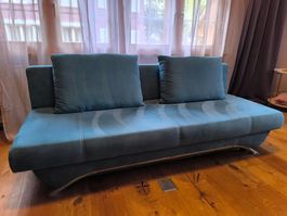 Bettsofa blau Alkantara