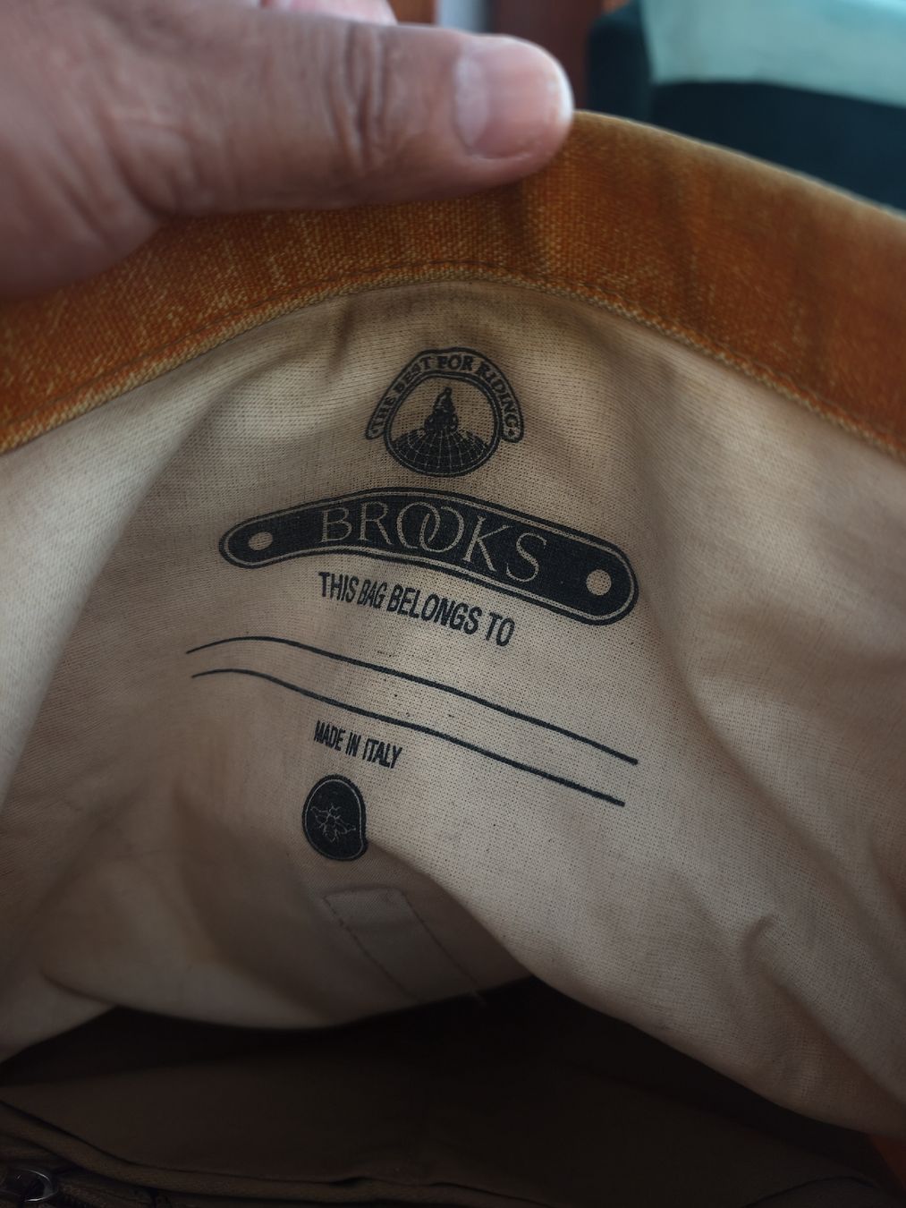 Brooks Rucksäcke: Brooks Cycle Bags Rucksack orange Leder Canvas – Gebraucht aus Frick von Izaeri