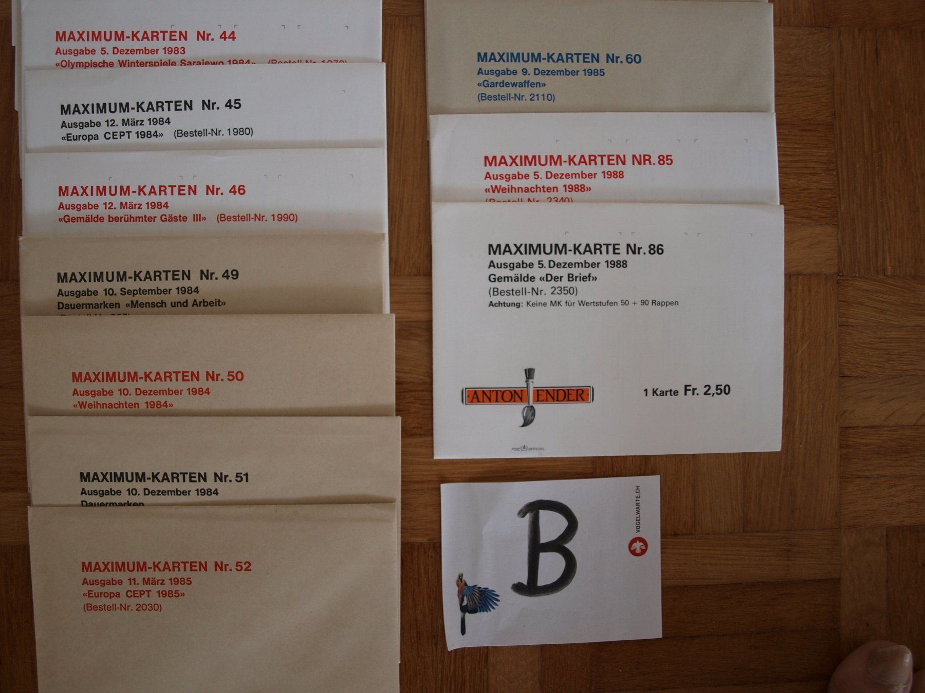 Alle Briefmarken: MAXIMUM-KARTEN Lichtenstein    siehe Bilder – Gebraucht aus Aarau von Marcele0 7