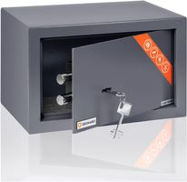 Stahltresor Safe Wertschutzbox 11L mit Doppelbartschloss
