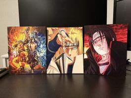 Lot de 3 tableaux Naruto en bois