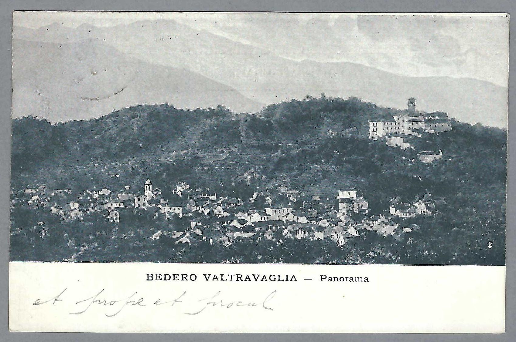 Cartoline postali: BEDERO VALTRAVAGLIA, 0 1903 – Usato da Pura venduto da ulisse1957