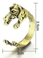 (KOPIE) FINGERRING DACKEL, GOLDFARBEN NEU